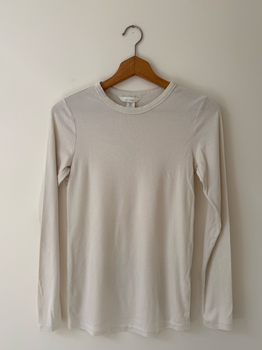 🤰 Materniry H&M Long Sleeve Crewneck Shirt - Off-White